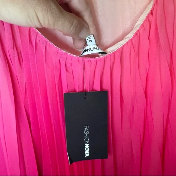 Elegant Pink and Purple Ombre Halter Maxi Dress - Picture 9 of 15